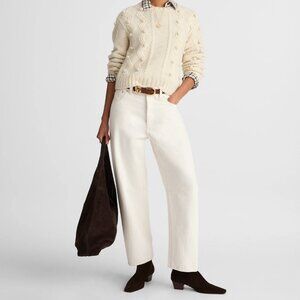 Madewell The Darted Barrel-Leg Jean in Vintage Canvas